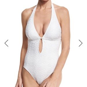 Kate Spade Half Moon Bay Eyelet Swimsuit